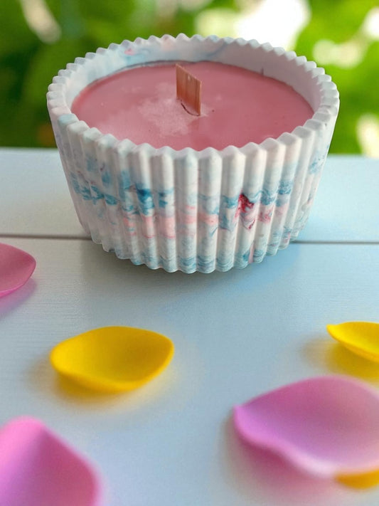 Hidden Message Scented Soy Wax Candle – Floral Aqua Fusion