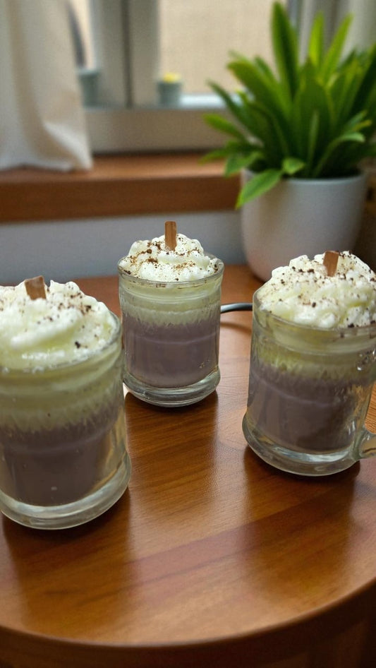 Cappuccino Soy Wax Candle – Hand-Poured Aromatherapy Delight