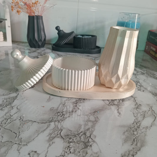 ✨ Luxury Ceramic Decor Set – WickLit2025 ✨