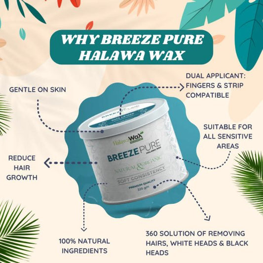 Breeze Pure Organic Halawa Finger Wax | Hair Removal Wax | Best Quality Finger Wax – 225 Gram